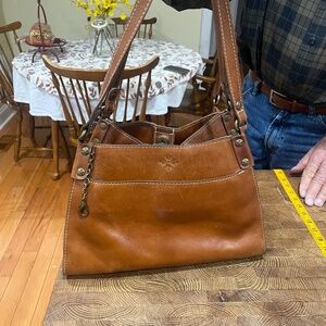 Patricia Nash Heritage Collection Tan Leather  Tote Bag Shoulder Handbag